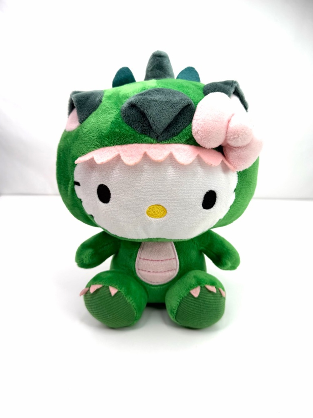 Sanrio Hello Kitty Green Dragon Costume Plush Stuffed Animal 9.5”